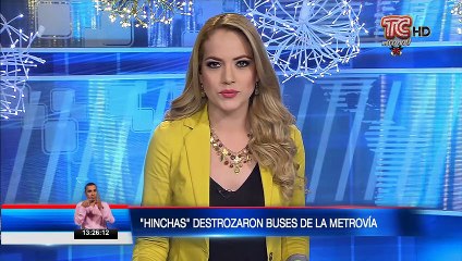 Hinchas destrozaron buses de la metrovía