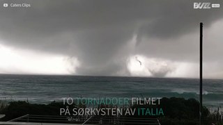 Sjeldne tvillingtornadoer i Italia