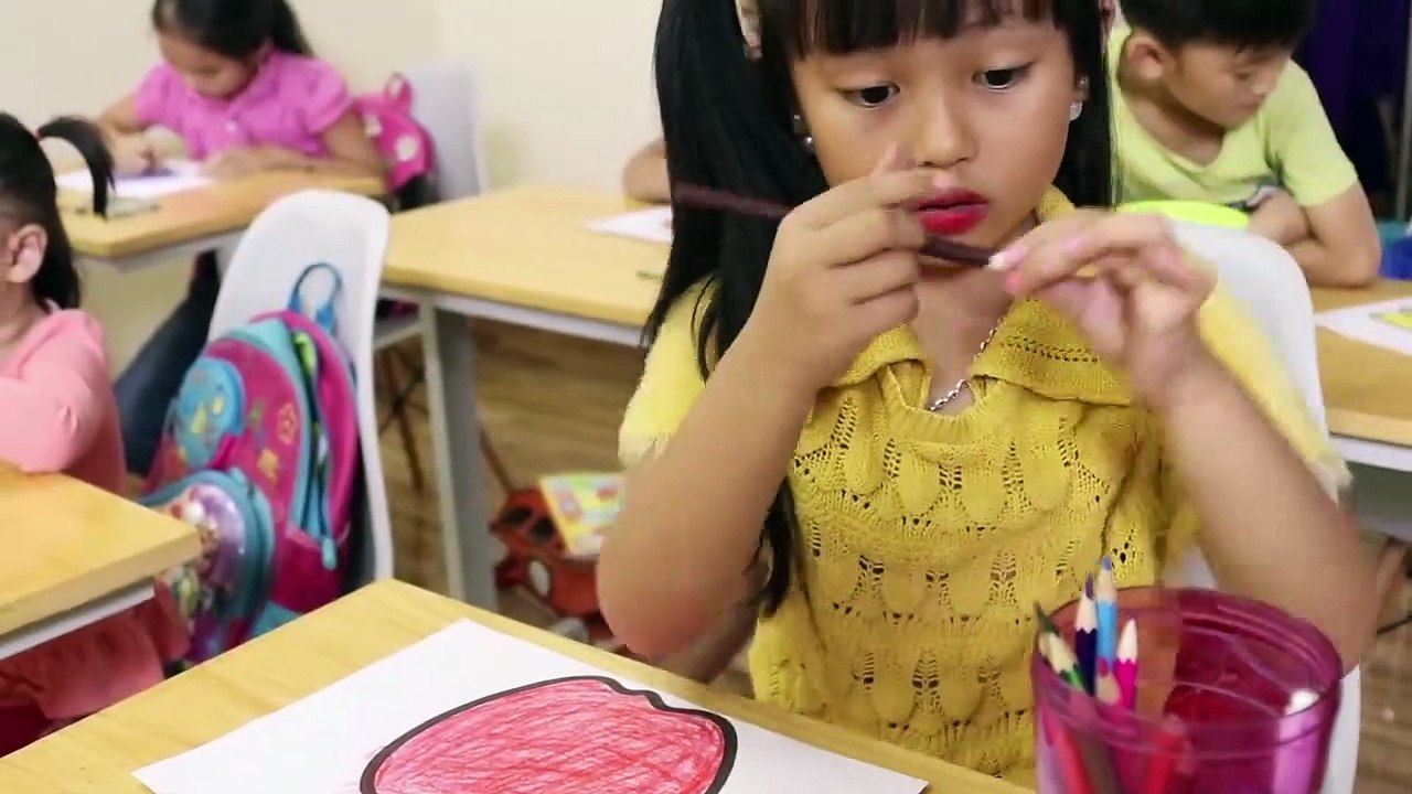 Kids go to School Learn Number with Police Kids Learn Fruits Name