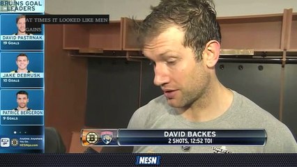 David Backes Reacts After Bruins' 5-0 Loss To Panthers