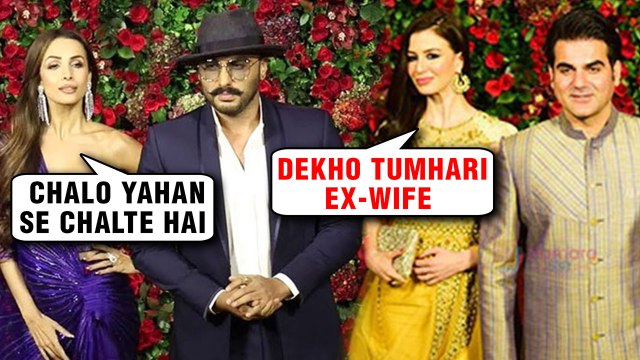 Malaika Arora Arjun Kapoor And Arbaaz Khan Georgia Andriani AWKWARD Moment At DeepVeer Reception