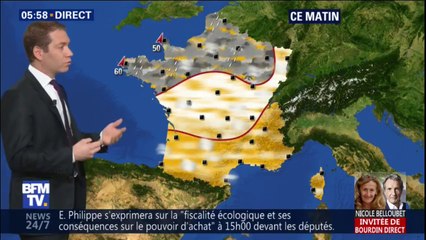 Télécharger la video: Des nuages et de la pluie au nord, des éclaircies au Sud et des températures toujours très douces