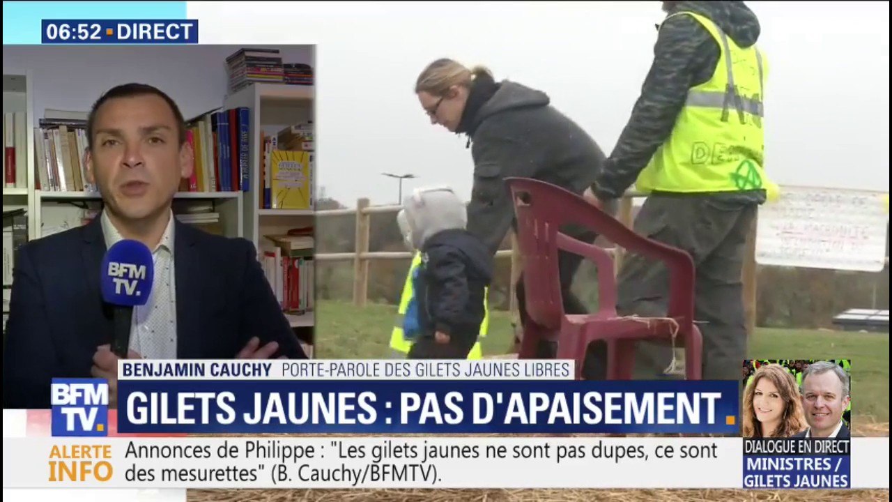 Benjamin Cauchy (Gilet Jaune) pense que "c'est responsable de maintenir le rapport de force"