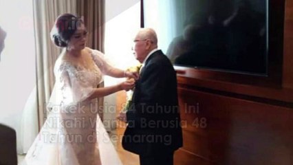 Kakek Usia 84 Tahun Ini Nikahi Wanita Berusia 48 Tahun di Semarang
