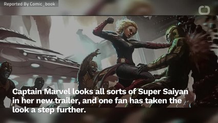 'Captain Marvel' Goes Super Saiyan In New Fan-Poster