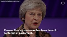 Theresa May's Government Found In Contempt Of Parliament