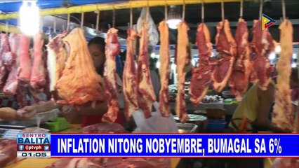 Inflation nitong Nobyembre, bumagal sa 6%