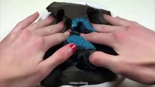 Bleu on Black Cube Satisfying ASMR Slime Video