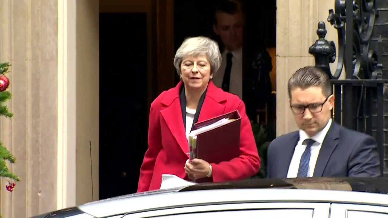 Theresa May departs Downing Street