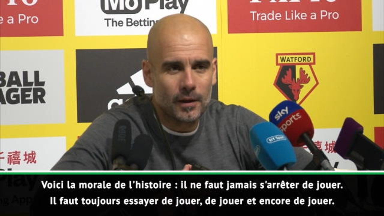 15e j. - Guardiola : "Ne jamais s'arrêter de jouer"