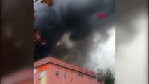 Tuzla'daki Fabrika Yangınından Alevli Görüntüler