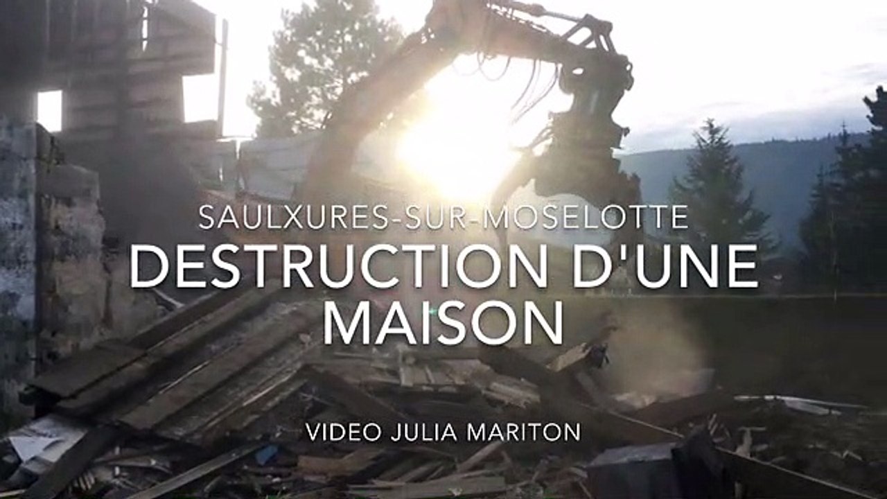 Une maison démolie rue Jeanne-d'Arc à Saulxures-sur-Moselotte