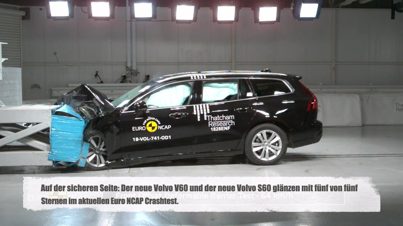 Volvo V60 mit Maximum von fünf Sternen im Euro NCAP Crashtest