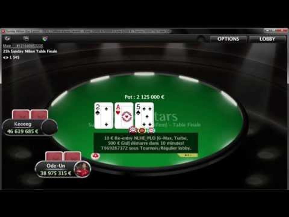 Table Finale Sunday Million 2014  Part 3/3