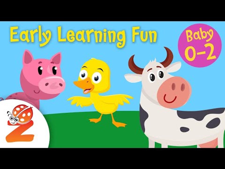Early Learning Fun #1  Farm Animals and their sounds Preschool Educational Series
