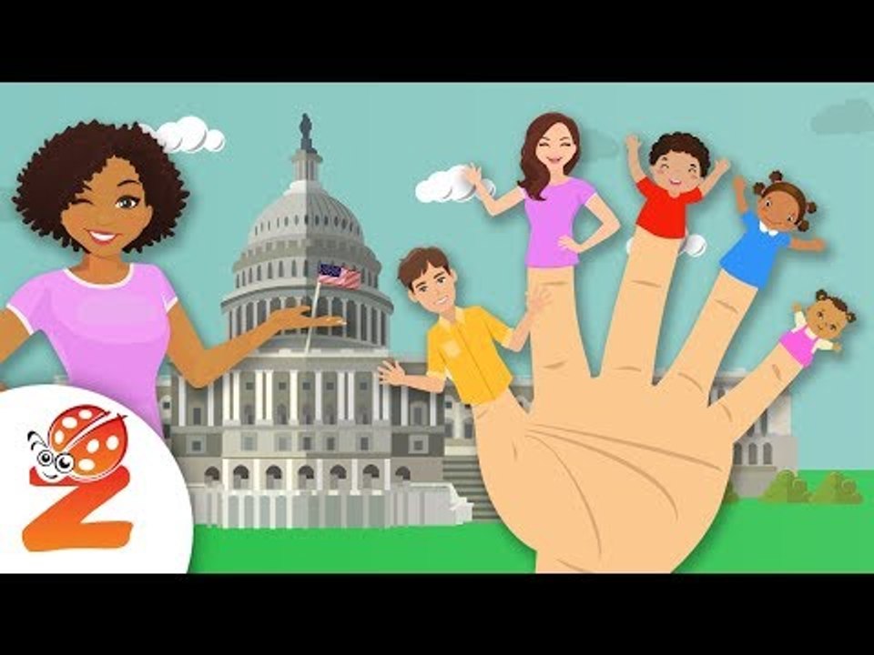 The Finger Family in the USA   Nursery Rhymes & Baby Songs by Zouzounia TV