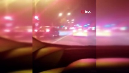 Canlı yayında trafik kazası kamerada