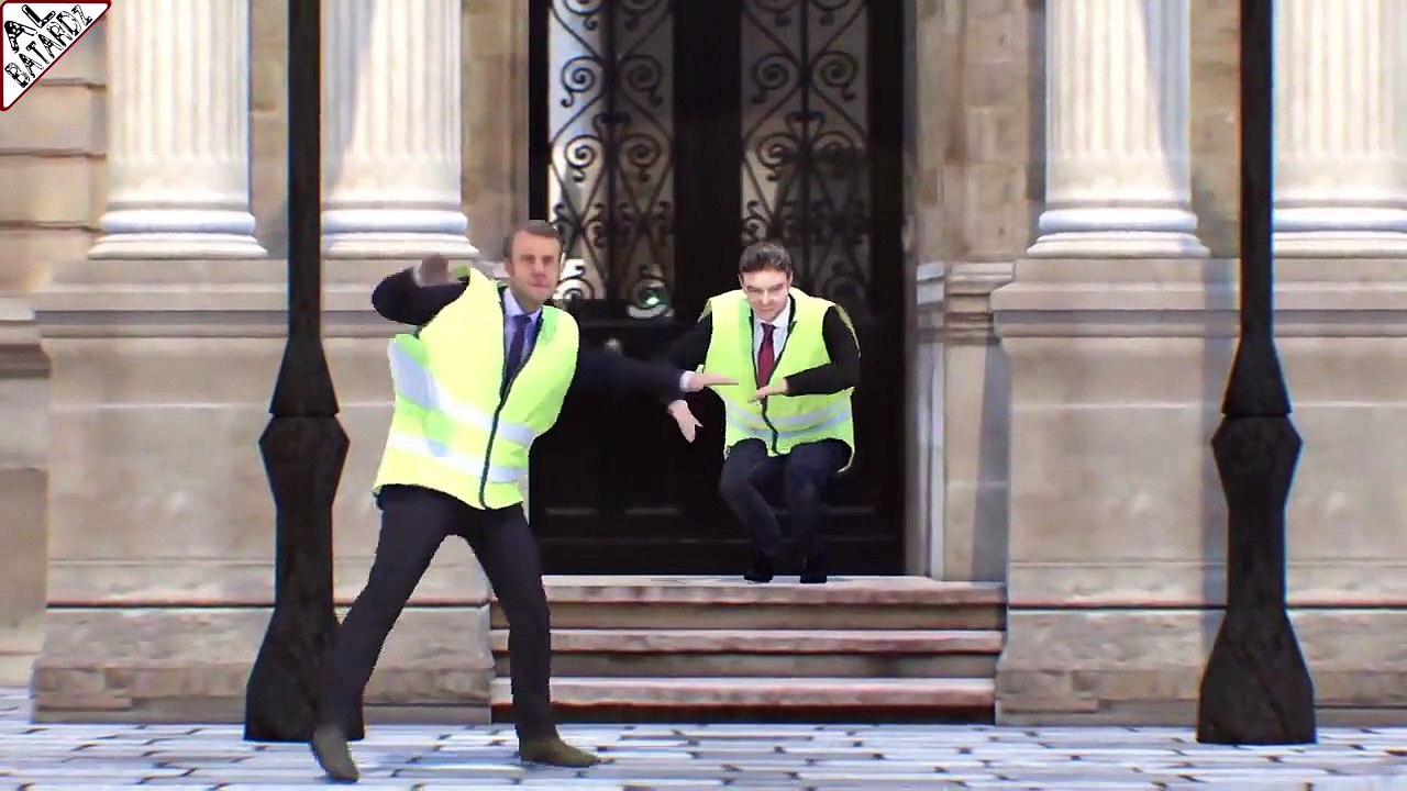 Macron qui danse dans la cour de l'Elysée en gilet jaune - MORDE LE (REMIX CLEZGA)