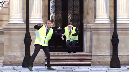 Macron qui danse dans la cour de l'Elysée en gilet jaune - MORDE LE (REMIX CLEZGA)