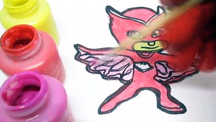 PJ Masks Glitter Learn Colors coloring and drawing for Kids , Toddlers Toy Art with Nursery Rhymes