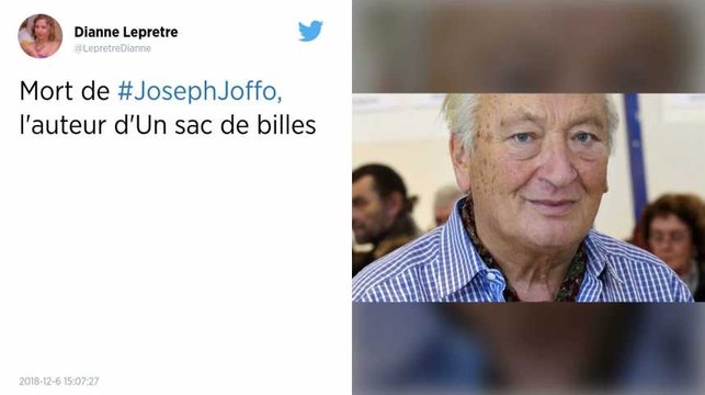 Joseph Joffo, auteur du livre « Un sac de billes », est décédé.