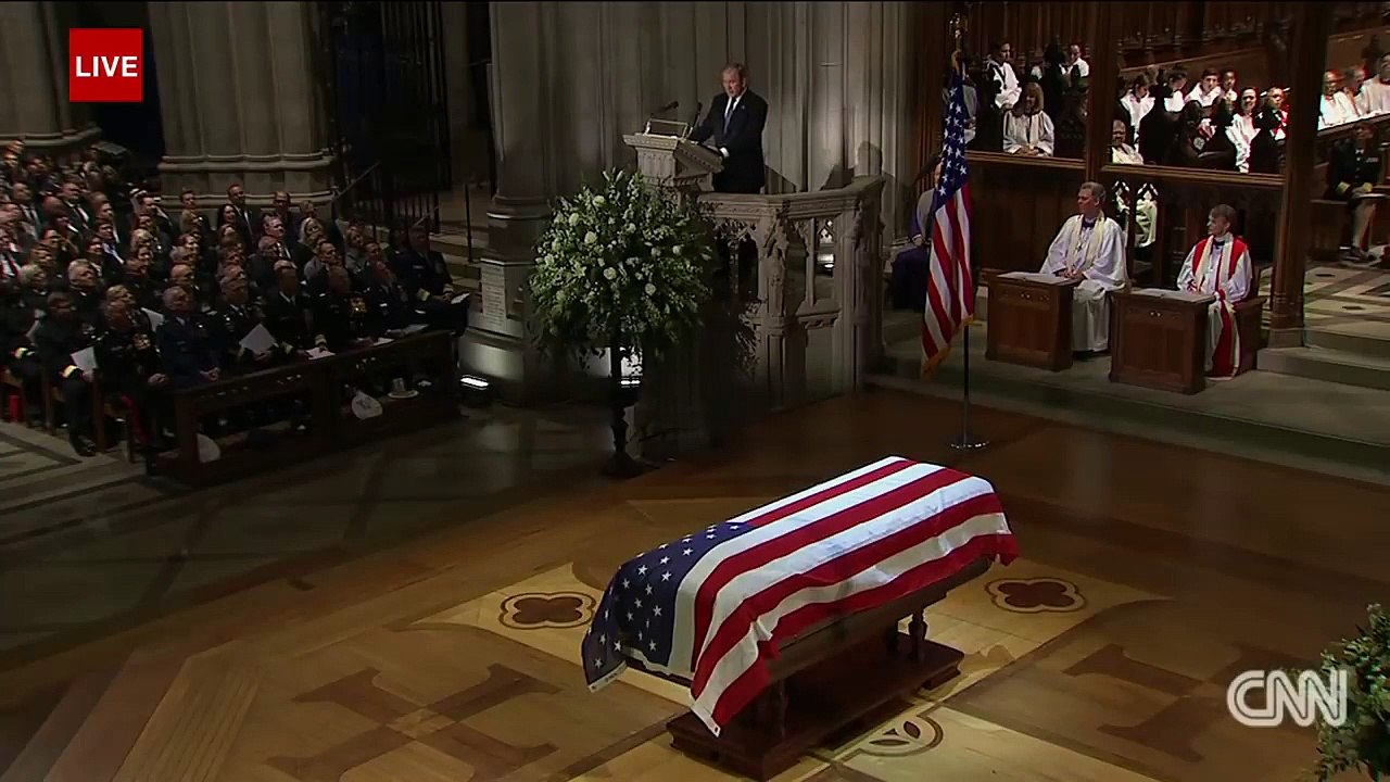 George W. Bush cries delivering eulogy for his father, George H.W. Bush (Full Eulogy)