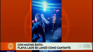 Con Mucho exito - Flavia Laos se lanzo como cantante