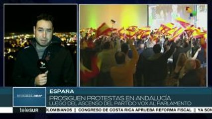 Continúan protestas en Adalucía contra el fascismo