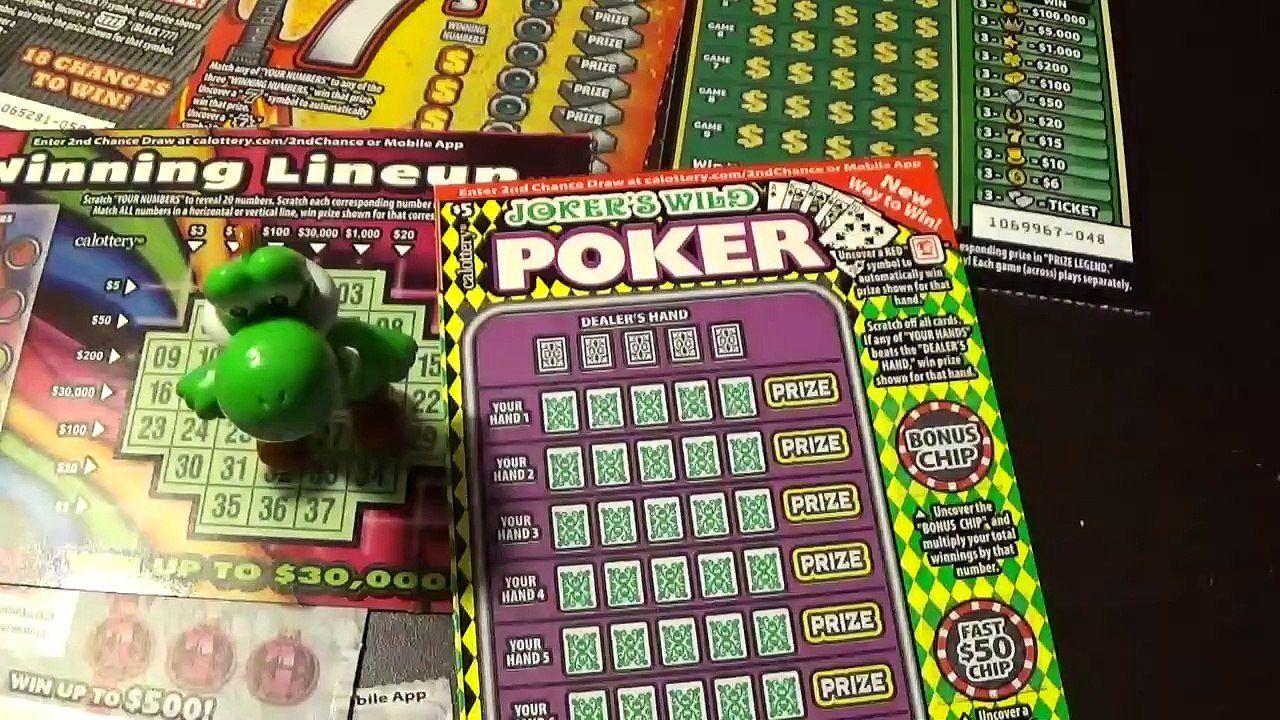 Lottery Scratch Off Tickets From Nevada Arcade Channel %26 Yoshi