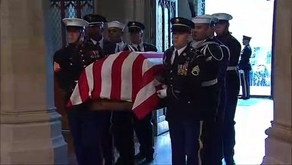 Trumps seem to be the only ones not singing at Bush funeral