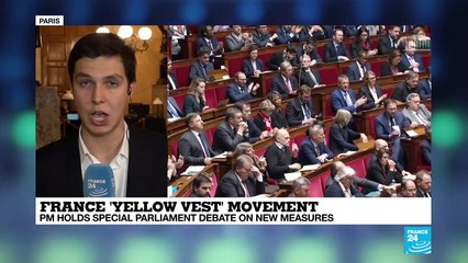 Yellow Vests: PM holds special parliament debate on measures to crisis