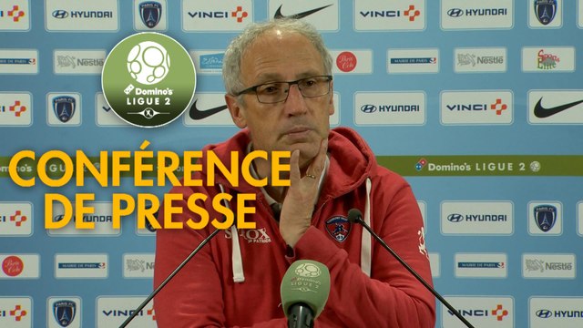 Conférence de presse Paris FC - Clermont Foot (3-0) : Mecha BAZDAREVIC (PFC) - Pascal GASTIEN (CF63) - 2018/2019