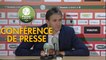 Conférence de presse RC Lens - Stade Brestois 29 (2-1) : Philippe  MONTANIER (RCL) - Jean-Marc FURLAN (BREST) - 2018/2019