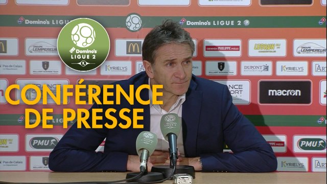 Conférence de presse RC Lens - Stade Brestois 29 (2-1) : Philippe MONTANIER (RCL) - Jean-Marc FURLAN (BREST) - 2018/2019