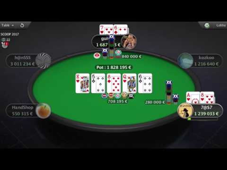 SCOOP2017 Event #7 Haut | Table finale (carte visible) | PokerStars.fr