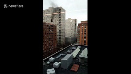 Massive fire breaks out at New Jersey high rise