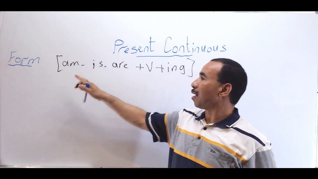 زمن المضارع المستمر مما يتكون واستخداماته والكلمات الداله عليه وحالة النفى شرح بالتفصيل