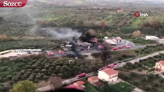 İtalya’da akaryakıt istasyonunda yangın