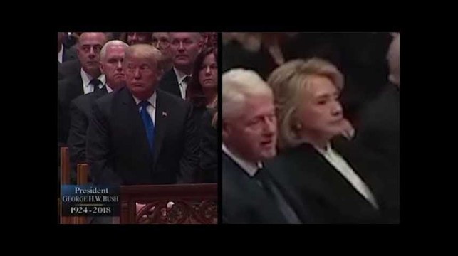 Quand Donald Trump et Hillary Clinton se croisent, c'est glacial