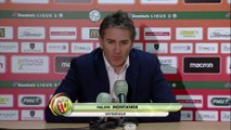 Réaction de Philippe Montanier et Jean-Marc Furlan après RC Lens - Stade Brestois 29