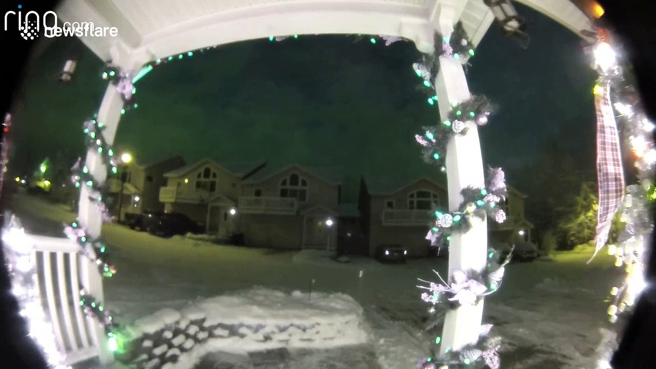 Security camera shows front porch shaking as 7.0 magnitude earthquake strikes Anchorage, Alaska