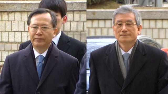 박병대·고영한 前 대법관, 답변 없이 영장심사 출석 / YTN