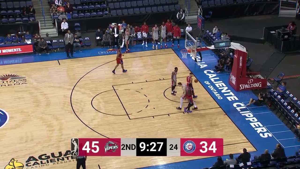 Tim Bond sends the shot away