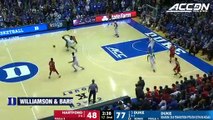 Zion Williamson Goes Off-The-Backboard To R.J. Barrett For Duke Alley-Oop Dunk