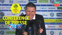 Conférence de presse RC Strasbourg Alsace - Paris Saint-Germain (1-1) : Thierry LAUREY (RCSA) - Thomas TUCHEL (PARIS) / 2018-19