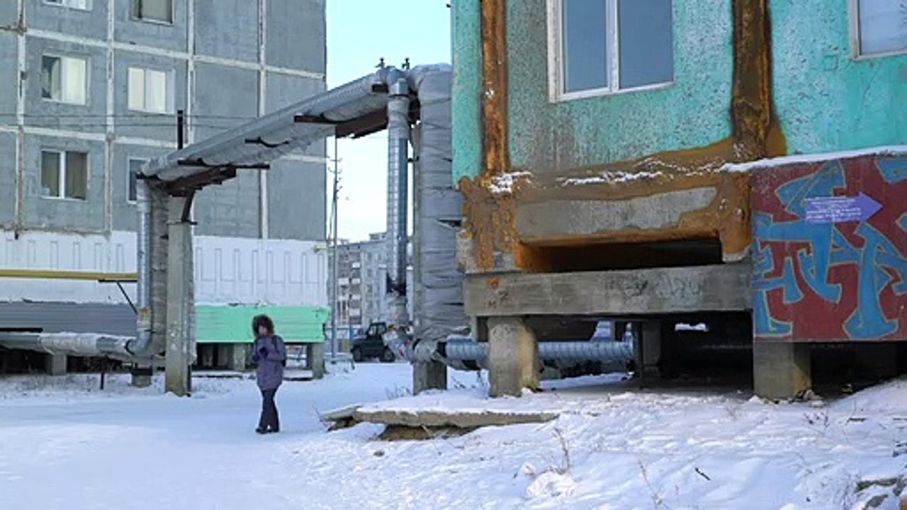 Klimawandel lässt Häuser in Sibirien zusammenbrechen
