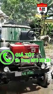 Máy trộn bê tông tự hành 9 bao 2 cầu (xe trộn bê tông 9 bao thùng trộn 1500 lít) động cơ đầu nổ D35 có đề