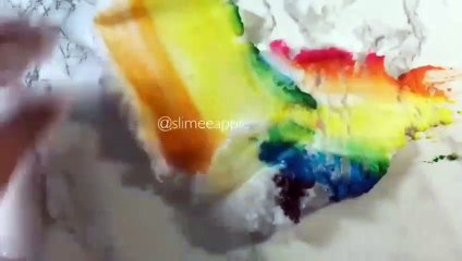 MIX COLOR INTO SLIME - MIXING COLOR AND SLIME - SLIME COLORING - SATISFYING SLIME VIDEO ASMR PART-26