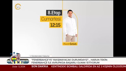 8. Etap cumartesi 12:15'te 24 TV'de