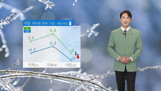 [날씨] 내일 매서운 추위...서울 아침 기온 -9도 / YTN